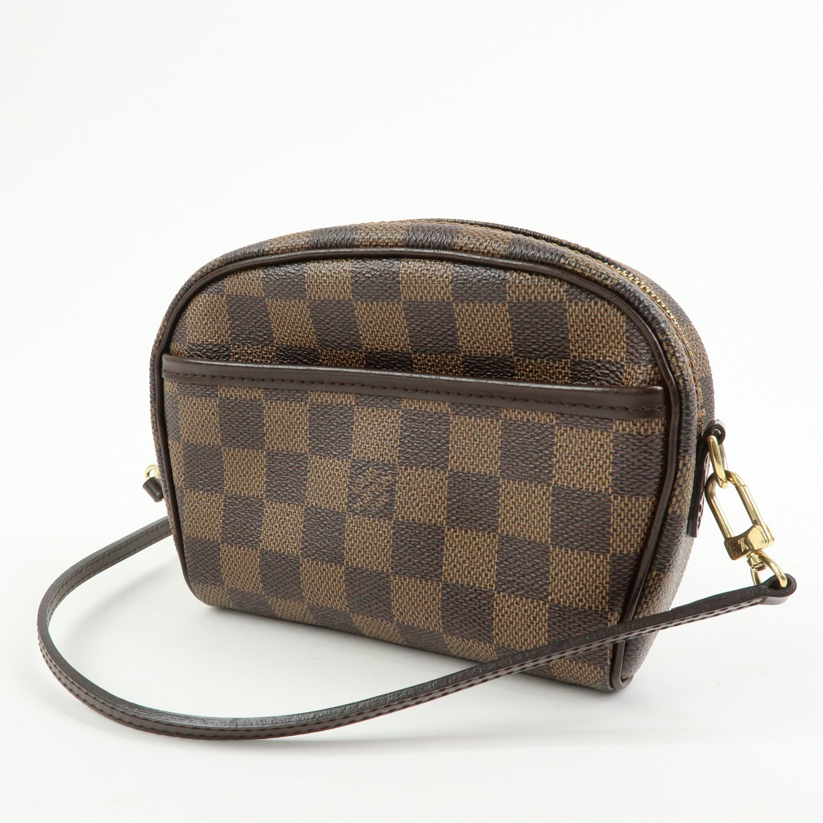 Louis Vuitton Damier Pochette Ipanema Shoulder Bag Ebene N51296 Auth Used F/S