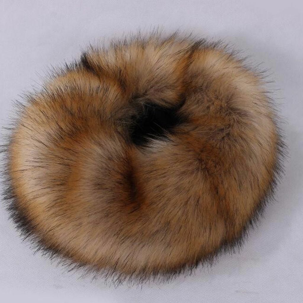 Women Russian Faux Fox Fur Hat Headband Fluffy Winter Earwarmer Ski Outdoor Cap
