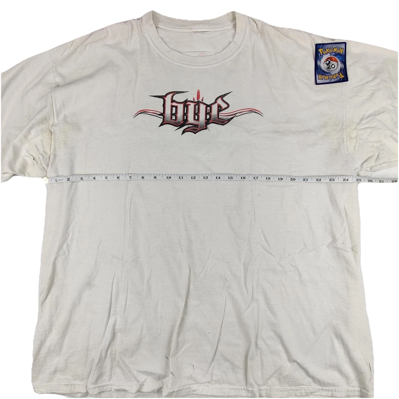 Backyard Customs Shirt Mens XL White Tribal Logo Graphic Tee Automotive BYC