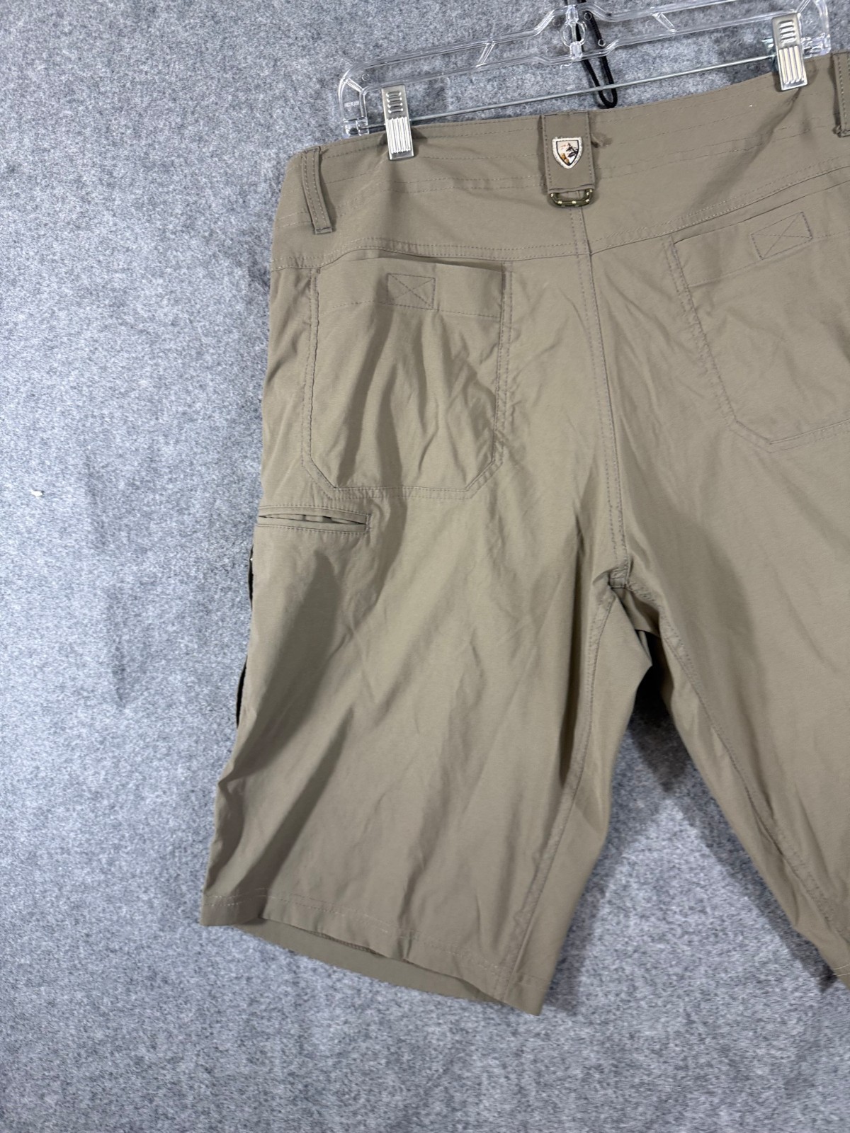 Kuhl Hiking Camping Shorts Mens 36 Khaki Beige Stretch Outdoor Utility Pockets