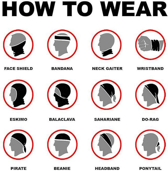Seamless Turban Tube Sun Mask Motorcycle Sports Headband Face Cover Neck Scarf