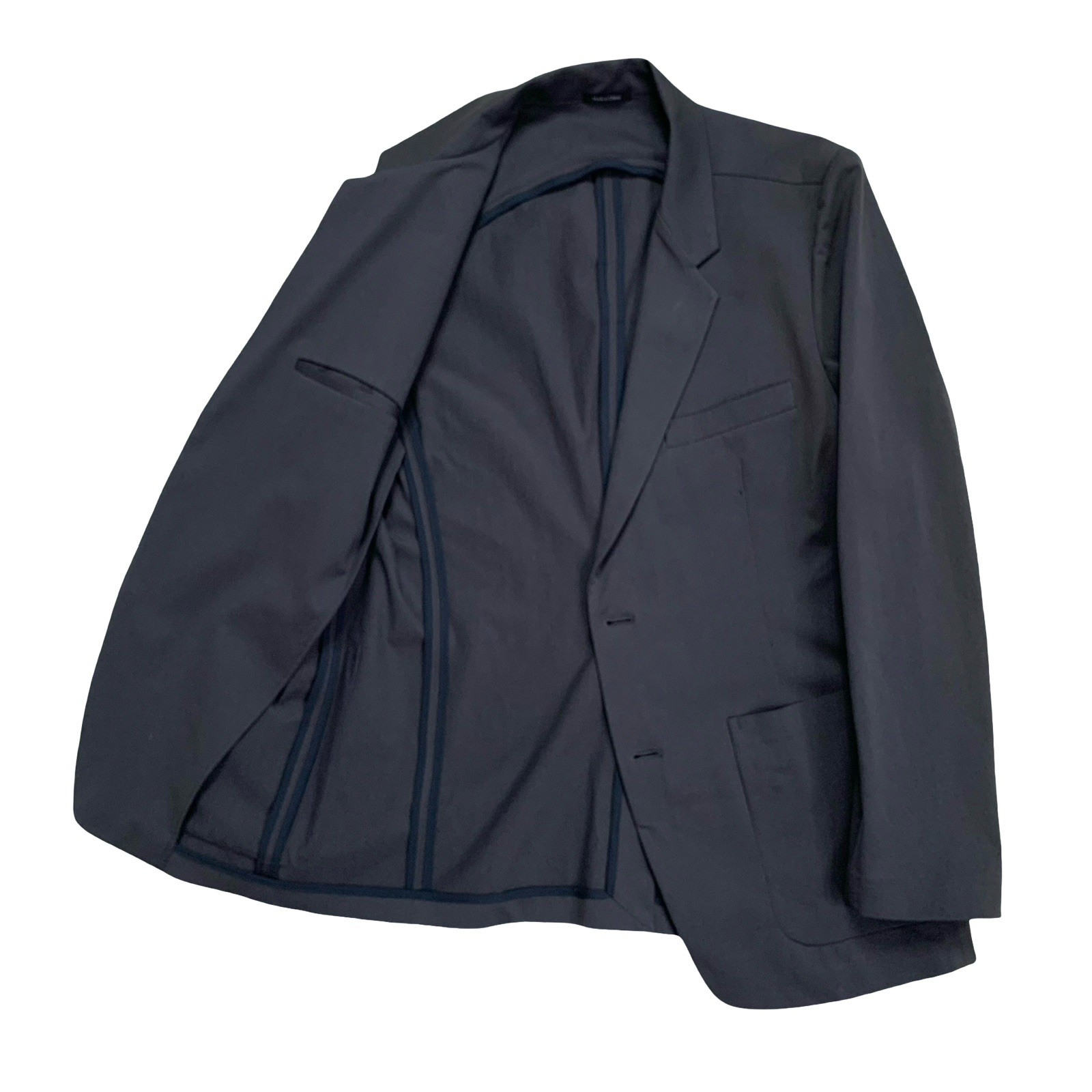 Mint! M Ministry of Supply Solid Dark Grey Patch Pocket Prime Flex Blazer