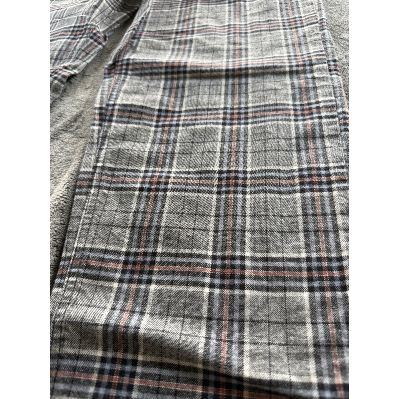 NWT RSQ Loose Plaid Pants Grey Black Checkered Straight Leg W28xL32 New