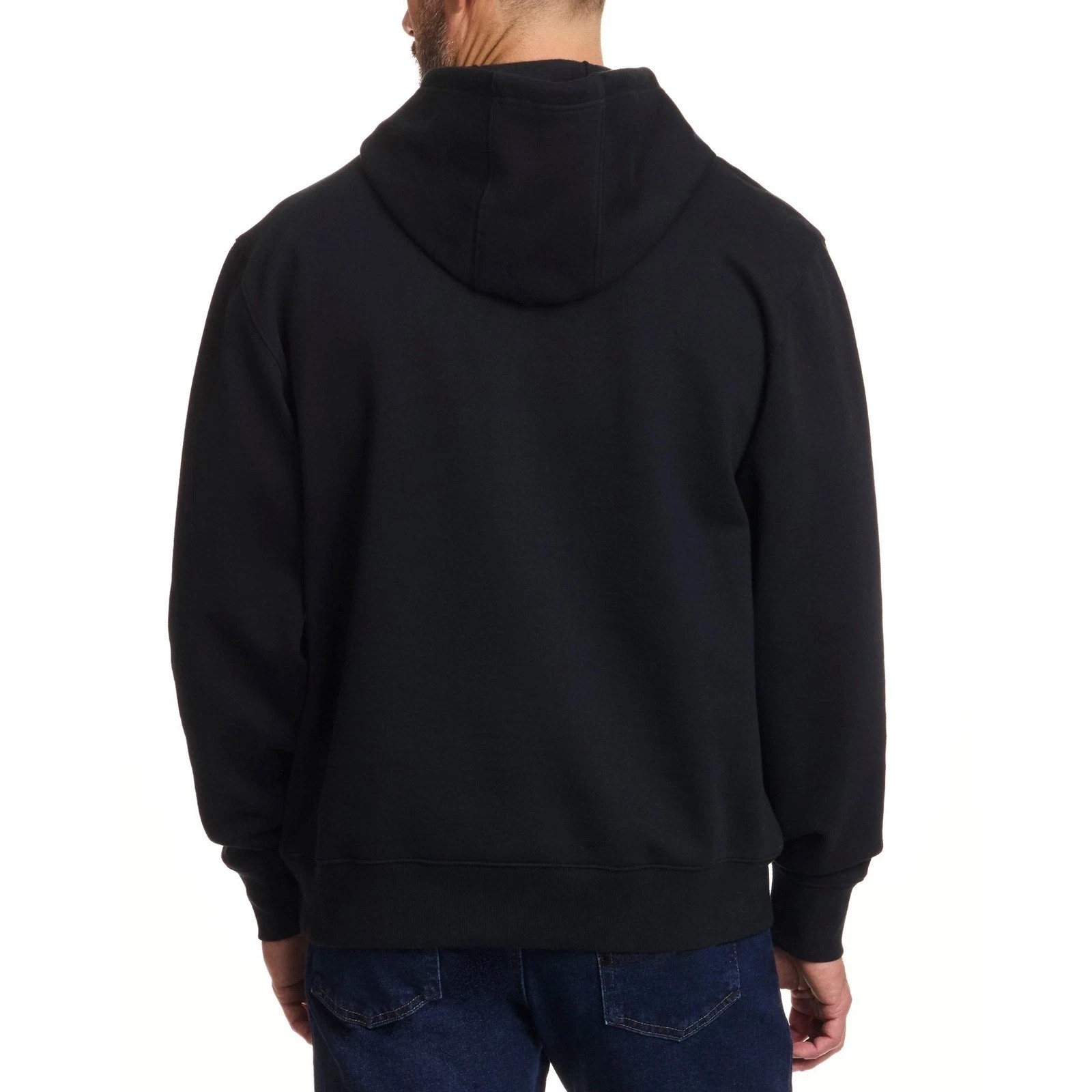 NWT John Deere Men’s Quarter Zip Hoodie Heavyweight Cotton Pullover BLACK SIZE M