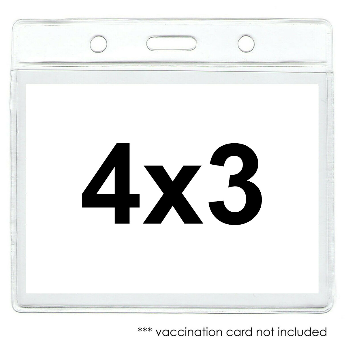 1-10Pcs Clear Vaccination Card Protector 4×3″ Vaccine Record Holder Badge Sleeve