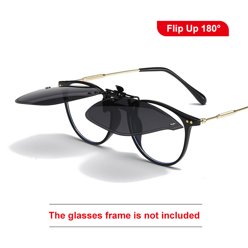 Polarized Clip On Sunglasses Eyewear Flip Up Lenses for Prescription Glasses
