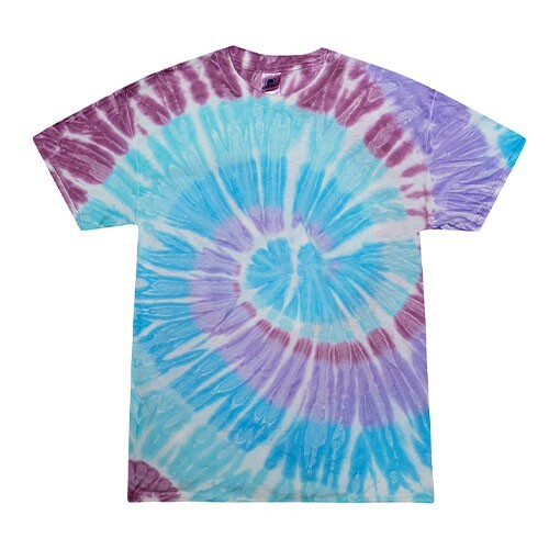 Multi-Color Tie Dye T-Shirts, Kids & Adults Short Sleeve Cotton Colortone