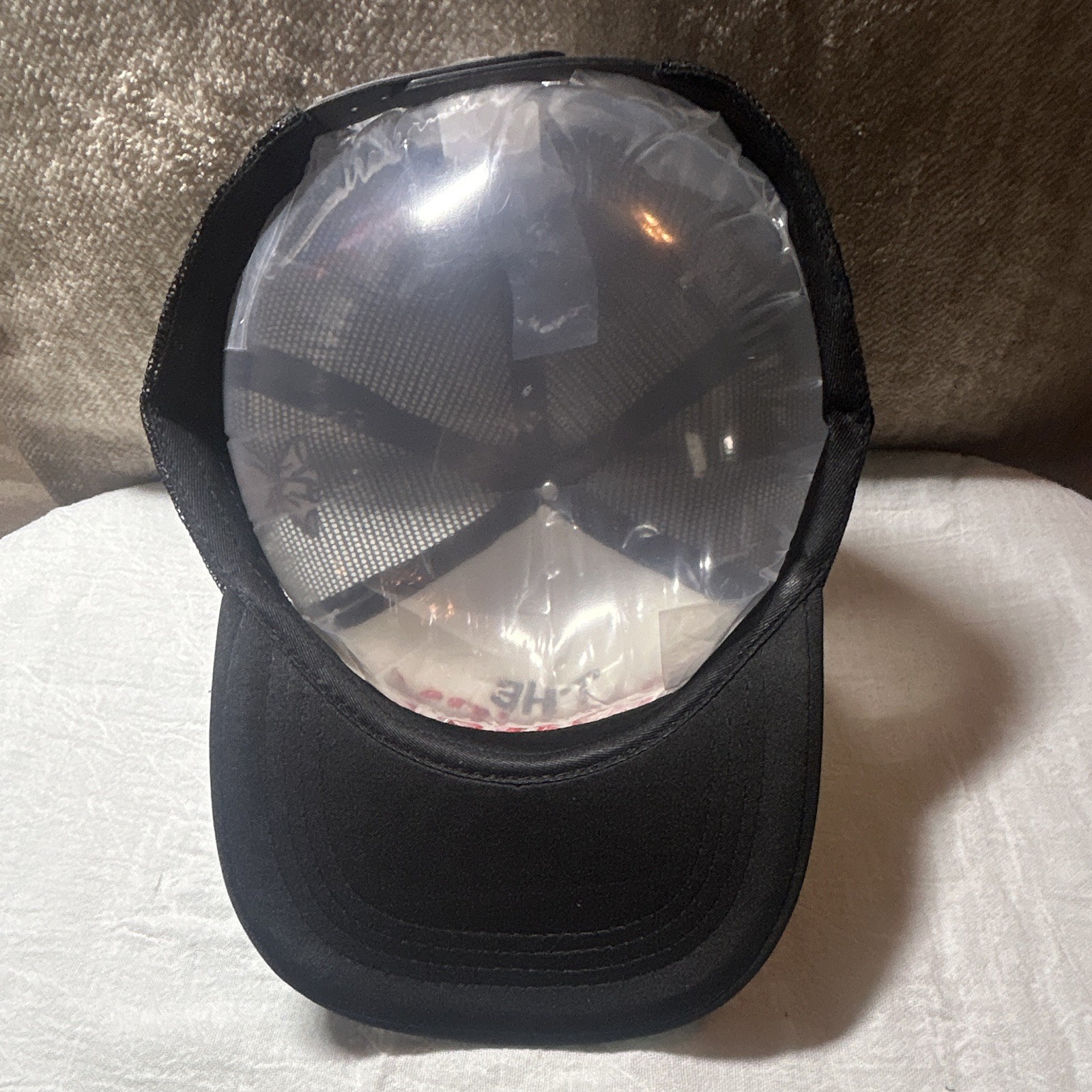 Black White Red Money Theme Mesh Back Adjustable Trucker Hat Men One Size