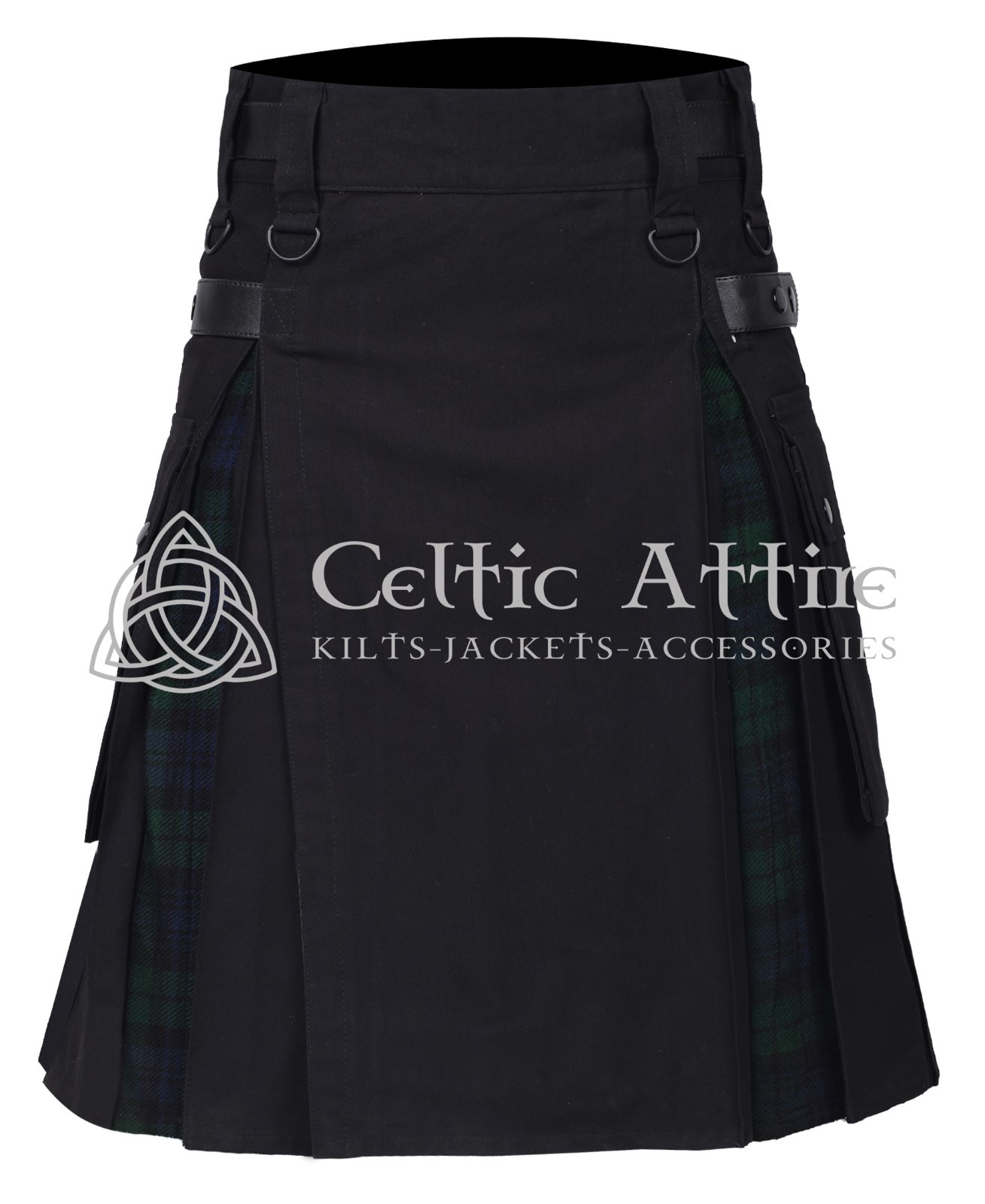 Black Watch Tartan Kilt – 8 Yards – Utility – Hybrid Kilts by Celtic Attire