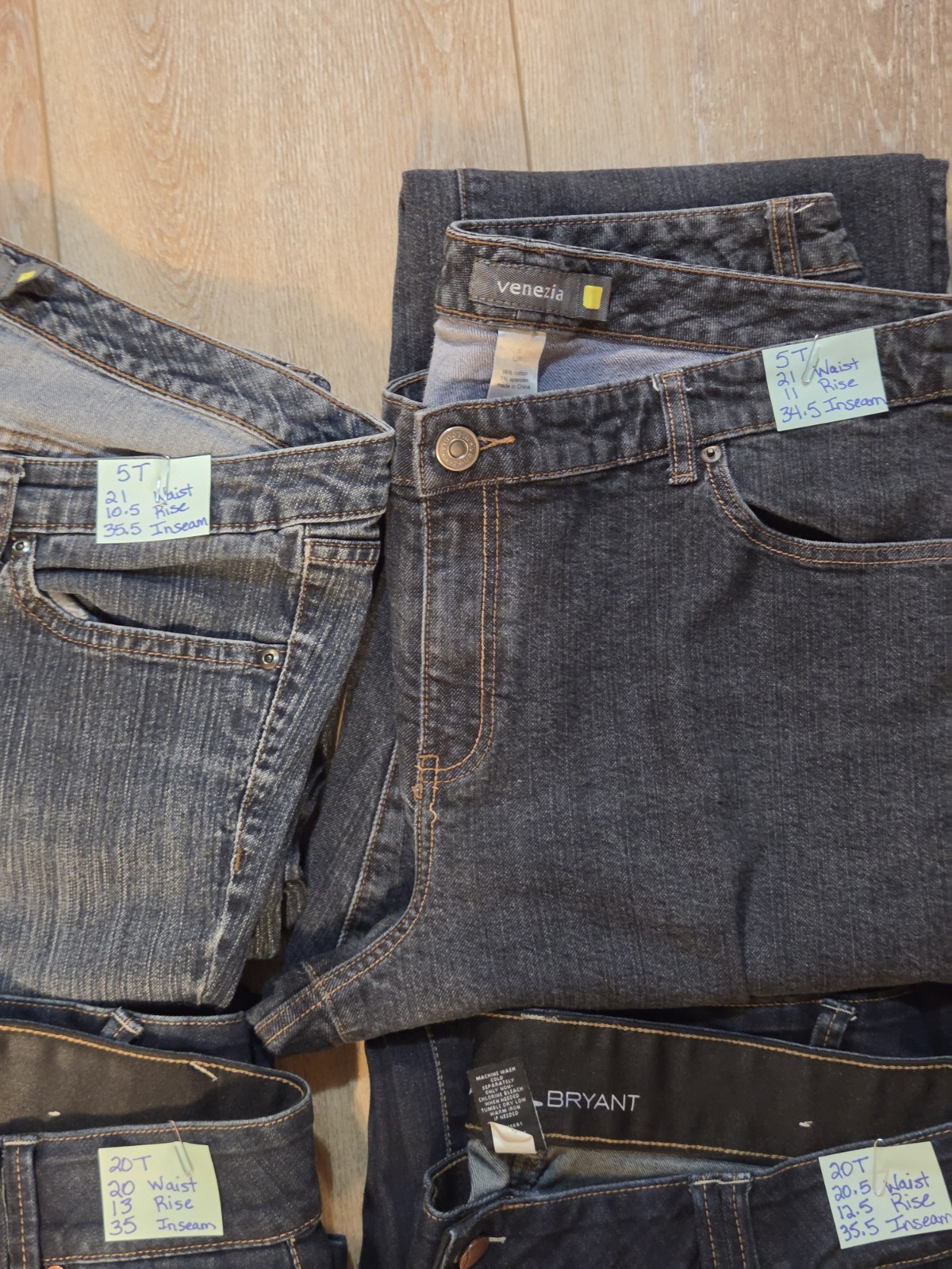 6pc Plus Size TALL Jeans Lot Lane Bryant/Venezia Blue Denim Sizes 20 22 24 Long