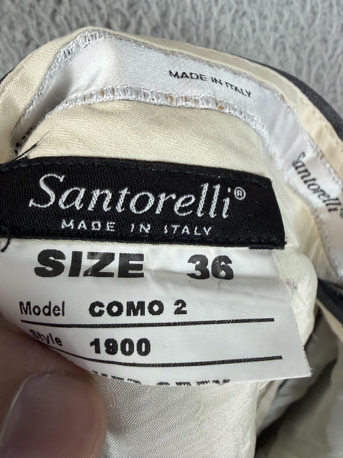 Santorelli Dress Pants Mens 36×29 Gray Wool Pleated Classic Fit Made In Italy