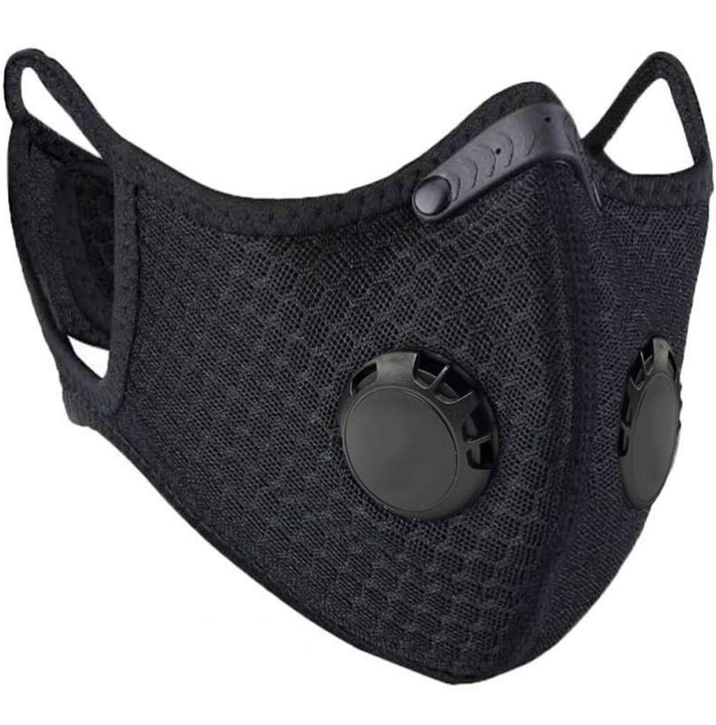 Adjustable Reusable Mask Protection with Filters Valves for Cycling Hiking Sport