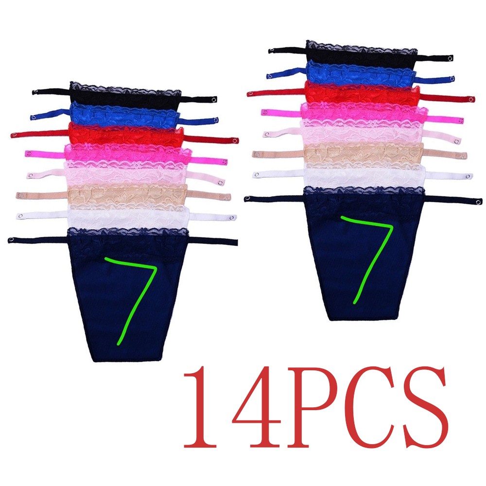 14Pack Women Lace Cami Clip-on Mock Camisole Overlay Modesty Panel Fashion Gift