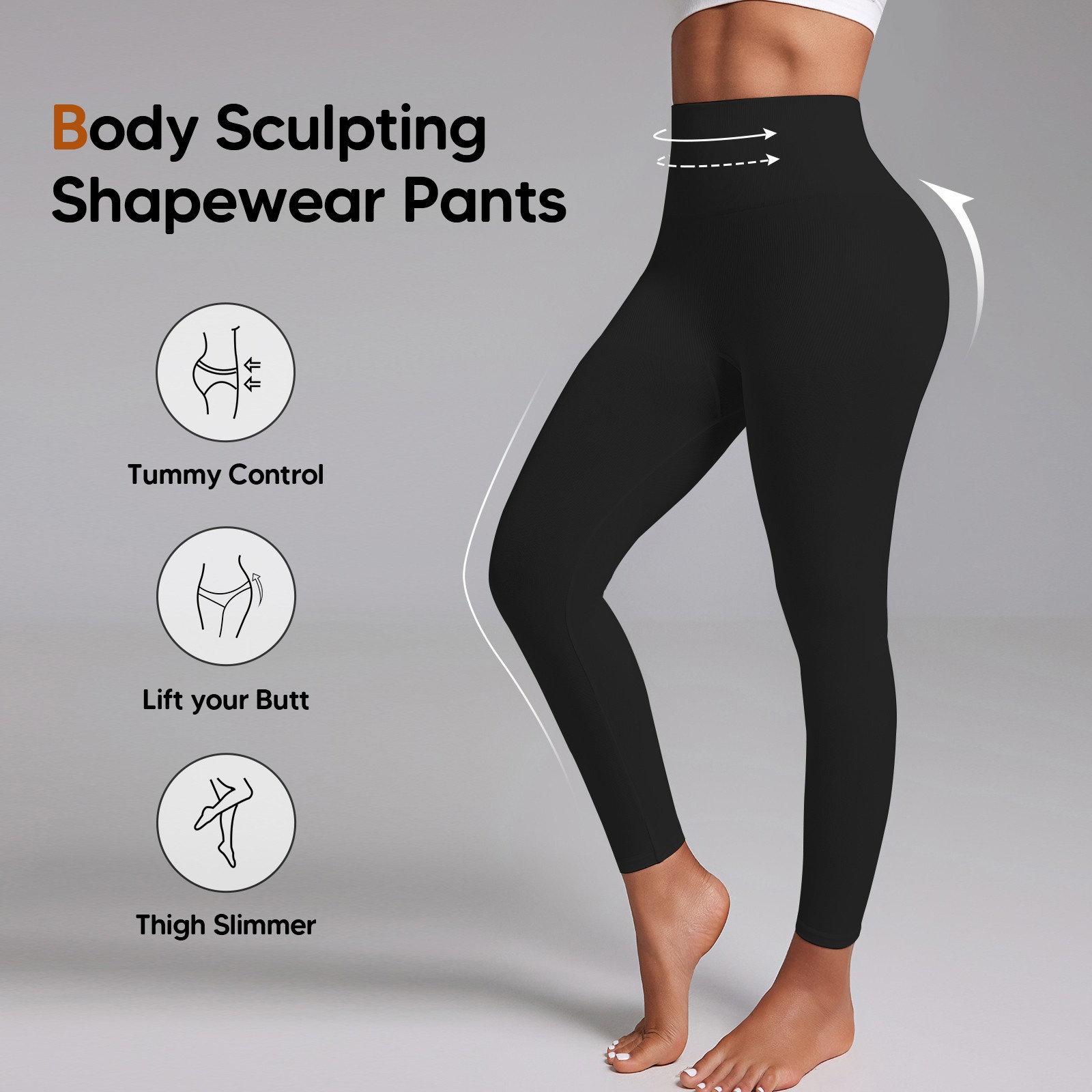 Women Slimming Anti Cellulite Compression Leggings Leg Shaper High Waist Pants