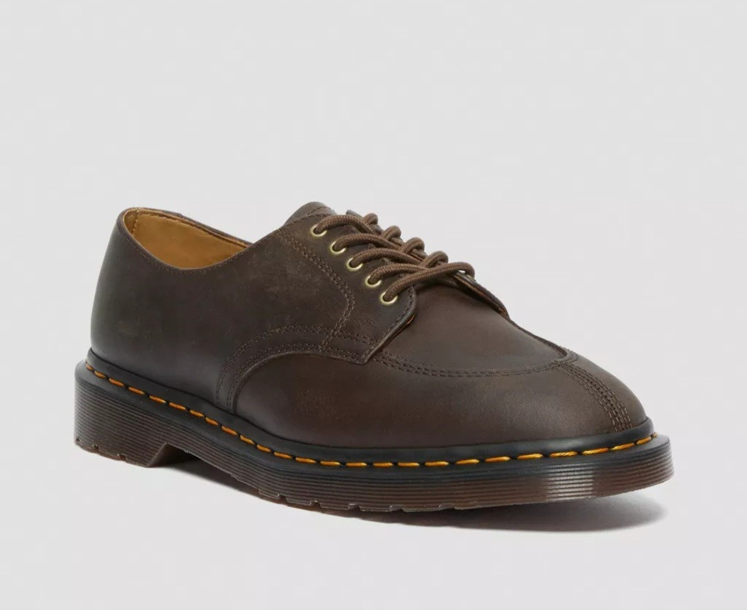 Dr. Martens 2046 Crazy Horse Dark Brown Leather Shoes Oxford UK 4 Women 6 Men 5