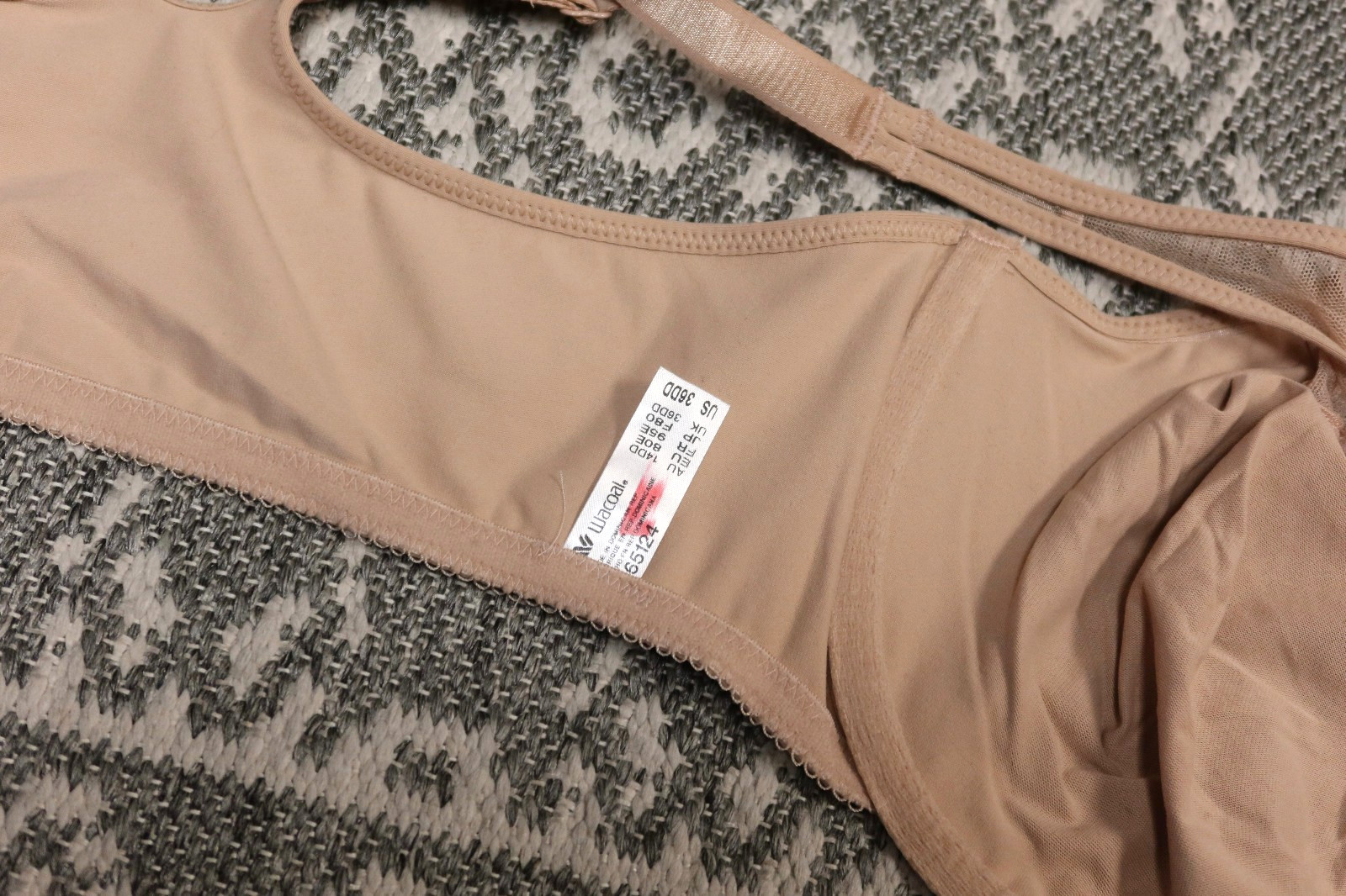 New Wacoal Racerback Underwire Bra – Size 36DD – Toast – # 65124