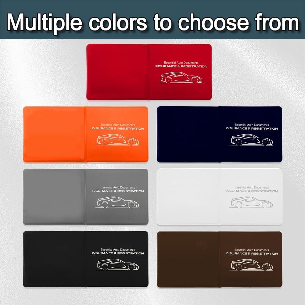 2PCS Car Registration and Insurance Holder, 10.6”×4.8” Essential Auto Card Glo