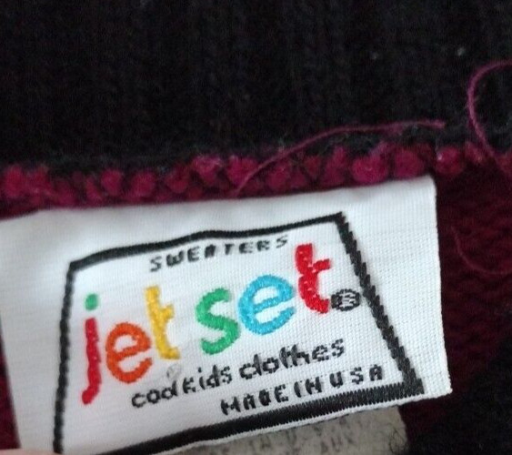 Jetset Cool Kids Girls Cardigan 3T Vintage Purple Dogs In Presents Gold Buttons