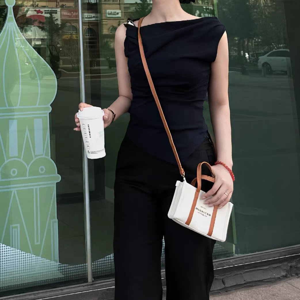 2026 Mini Tote Bag Canvas Leather Crossbody Shoulder Handbag Limited
