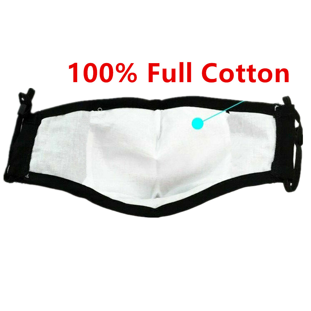 Black 100% Cotton Adjustable Face Mask Unisex Reusable Washable