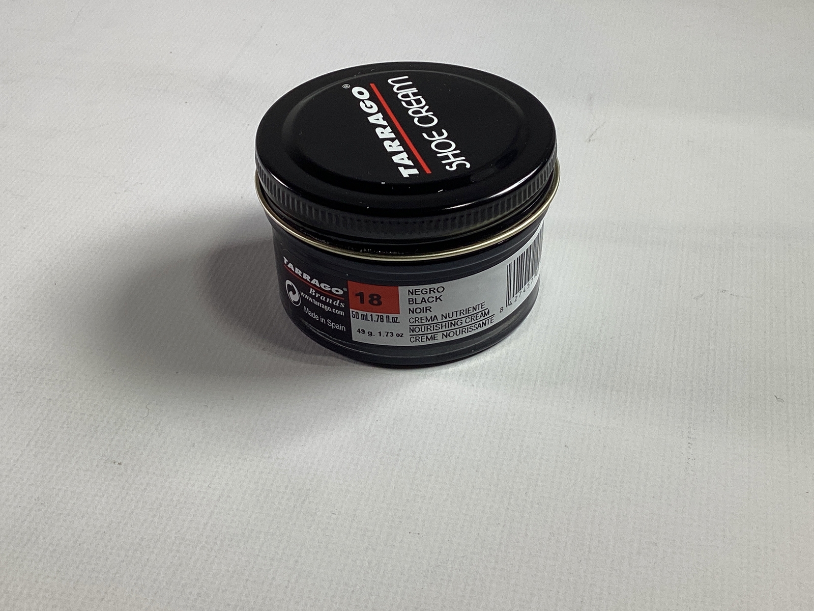 Tarrago 18 Black Noir Shoe Cream 1.76 fl oz NEW