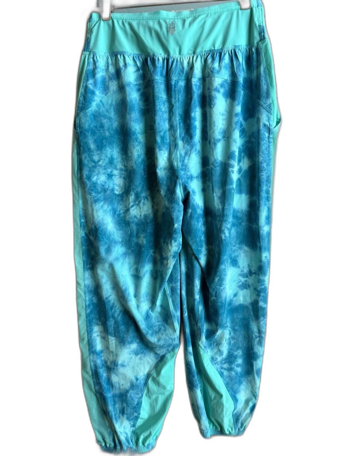 FP Movement Free People Way Home Tie Dye Joggers Medium Blue Mint High Waist