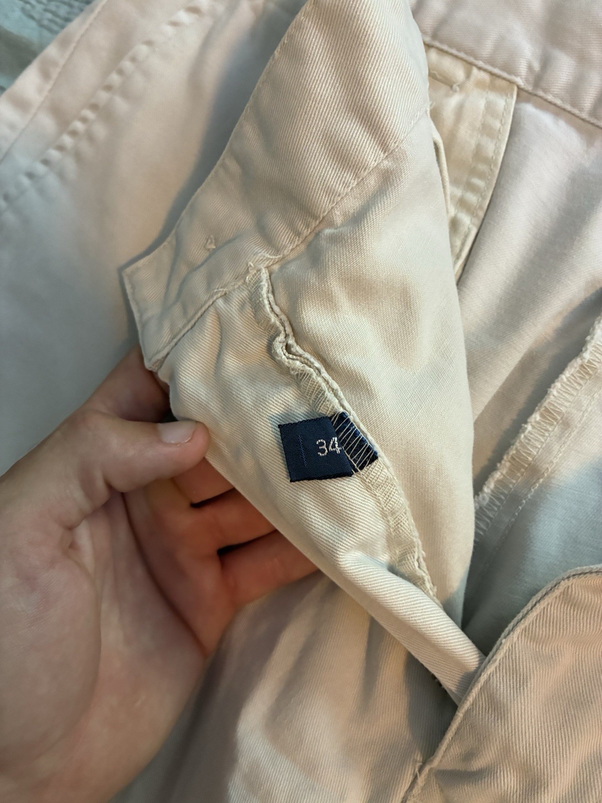 Vintage Polo Ralph Lauren Pleated Chino Shorts Mens 34 Beige Khaki Cotton 90s