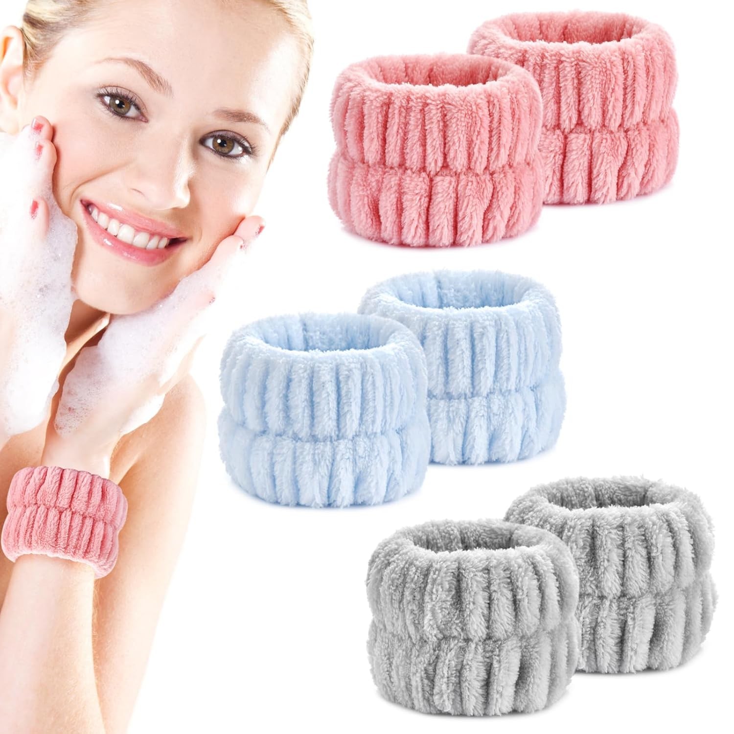 1pcs Random Wrist Bands for Washing Face, Absorbent Face Wash Wristbands