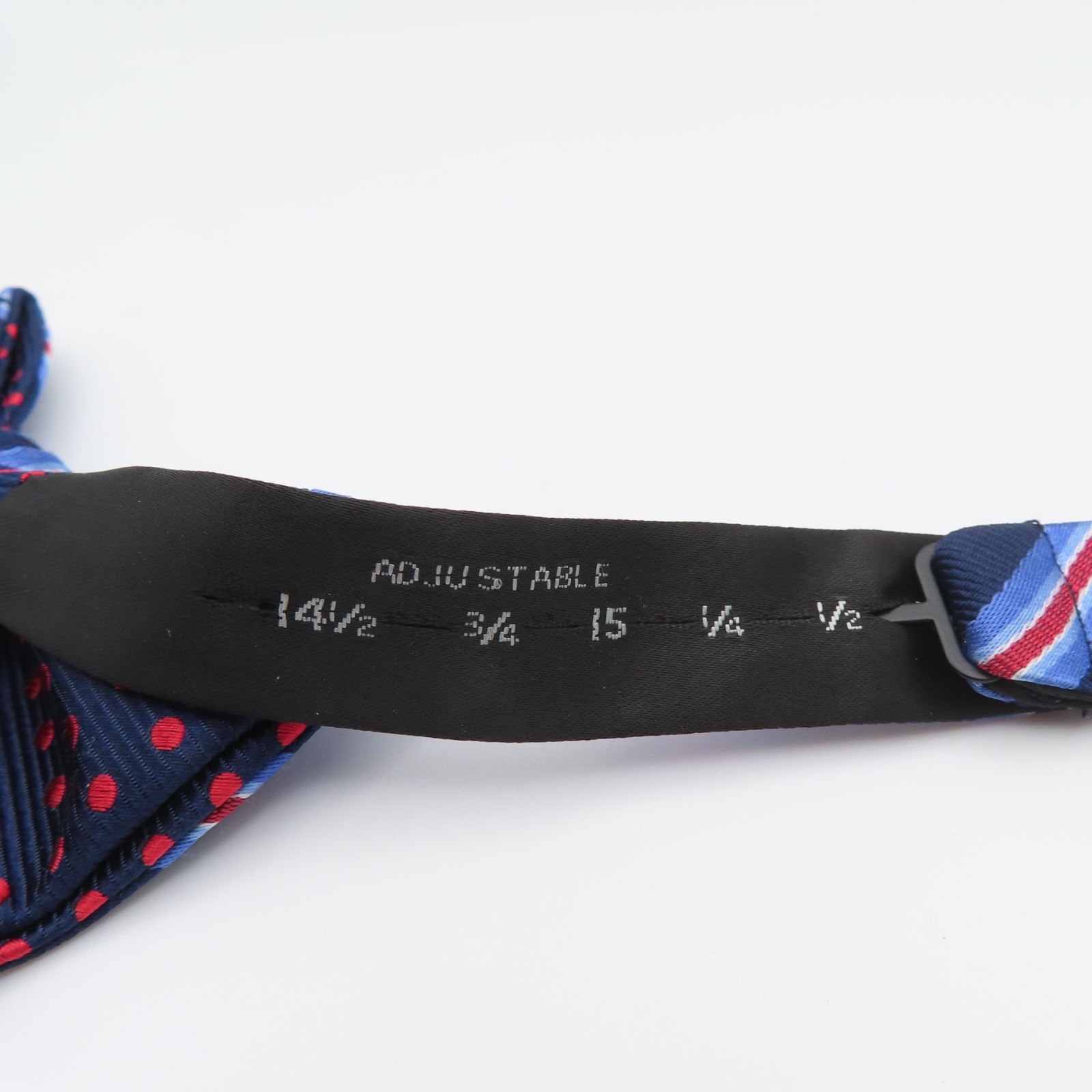 Penquin Bow Tie Silk Polyester Blue Red Striped 2.5″ Wide Pre Tied