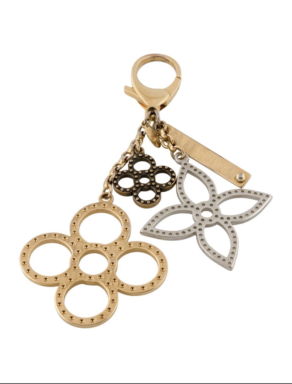 Louis Vuitton Women’s Metal Key Chain Gold/Silver Logo Chain Charm