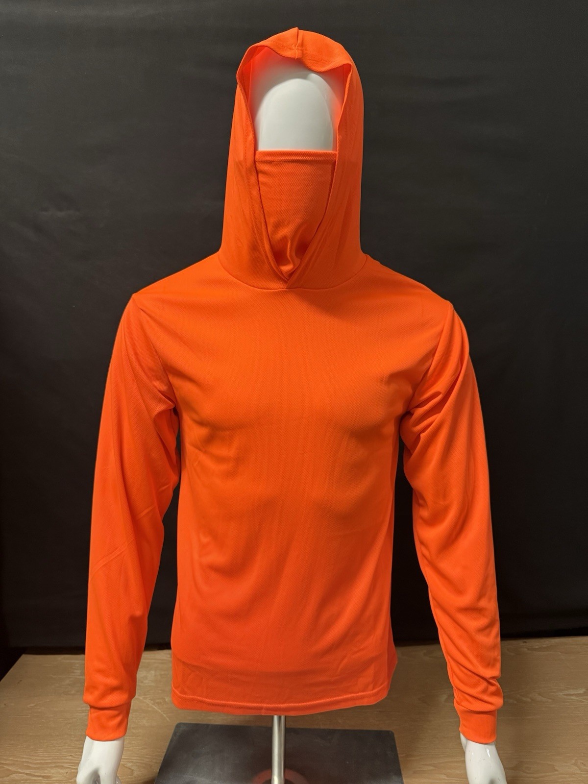 Hoodie Face Mask Long Sleeve T- Shirt 100% Polyester Material for UV Protection
