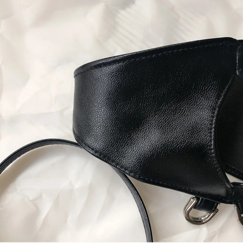 PU Leather Fingerless Gloves Gothic Punk Half-Finger Arm Sleeves