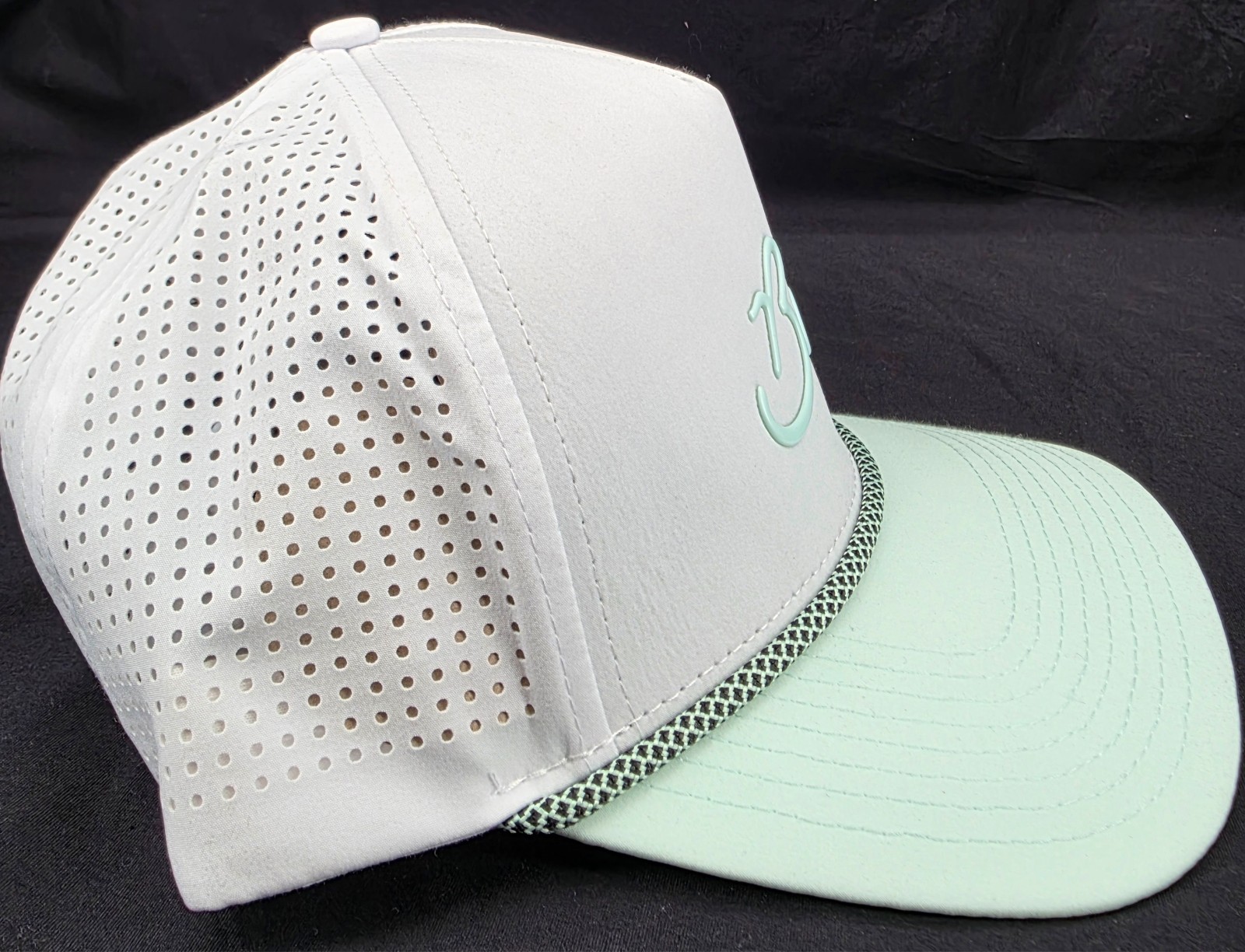 NEW Bad Birdie Active Bad Hat Minty Fresh White Polyester Snapback Golf Hat OSFM