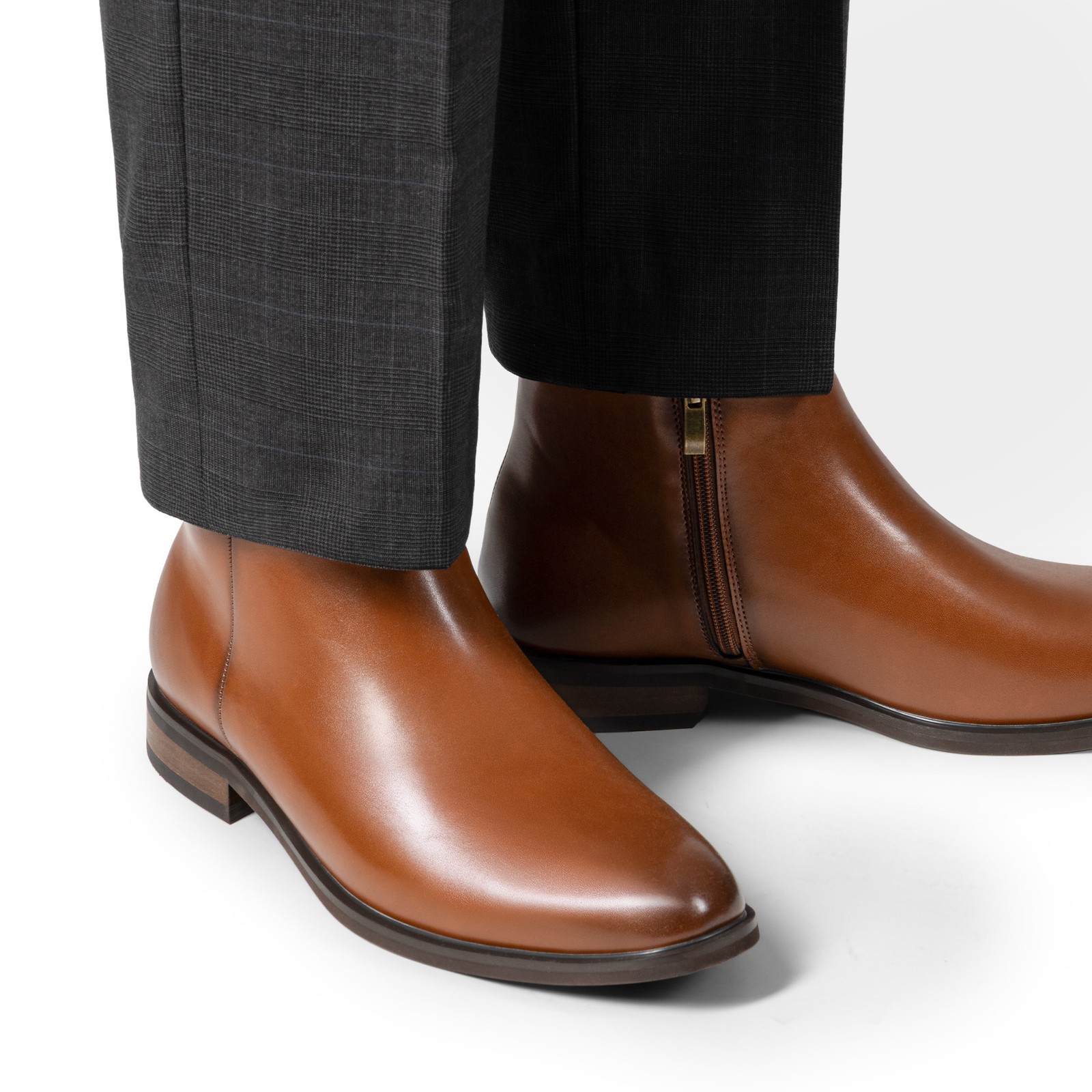 Men’s Chelsea Boots Zip Fashion and Comfort Ankle Dress Boot for Wedding Party
