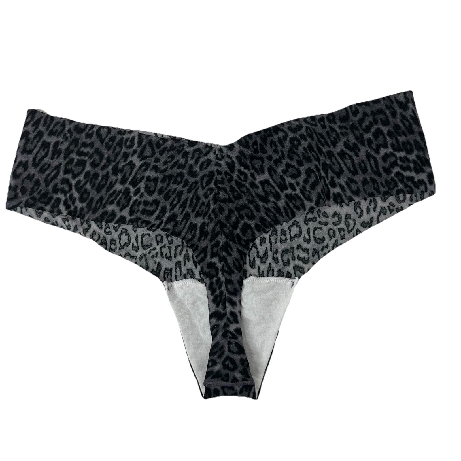 Victoria’s Secret Leopard No-Show Thong Panty Animal Print Seamless Large