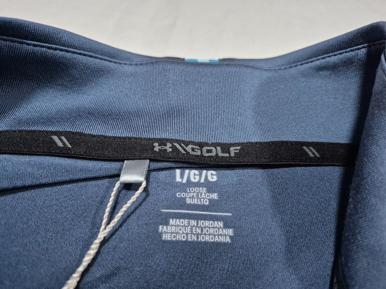 Under Armour Pullover Mens Blue Long Sleeve 1/4 Zip Golf UPF 50+ Top Loose