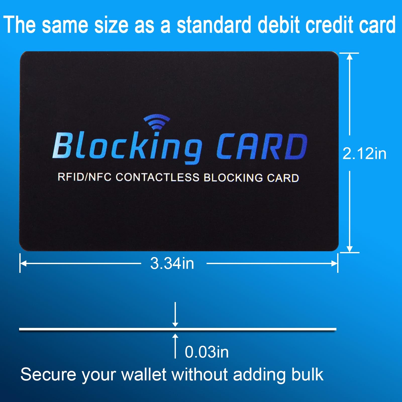 RFID Blocking Card (5 Pack) for , Slim RFID/NFC Blocker – One Card Protects