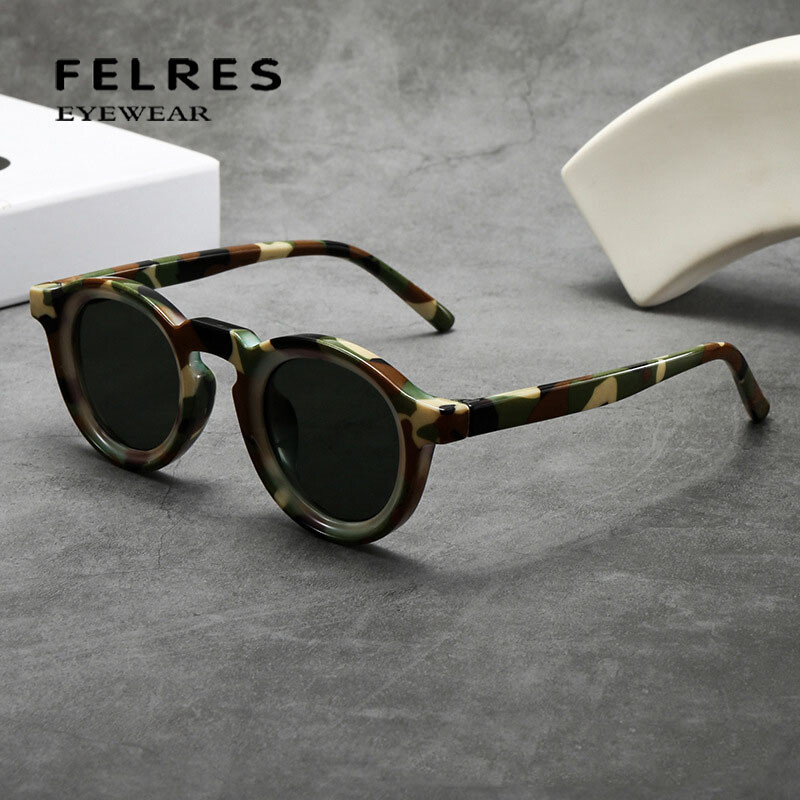 Unisex Round UV Protection Sunglasses Fashion Thick Frame Driving Shade Glasses