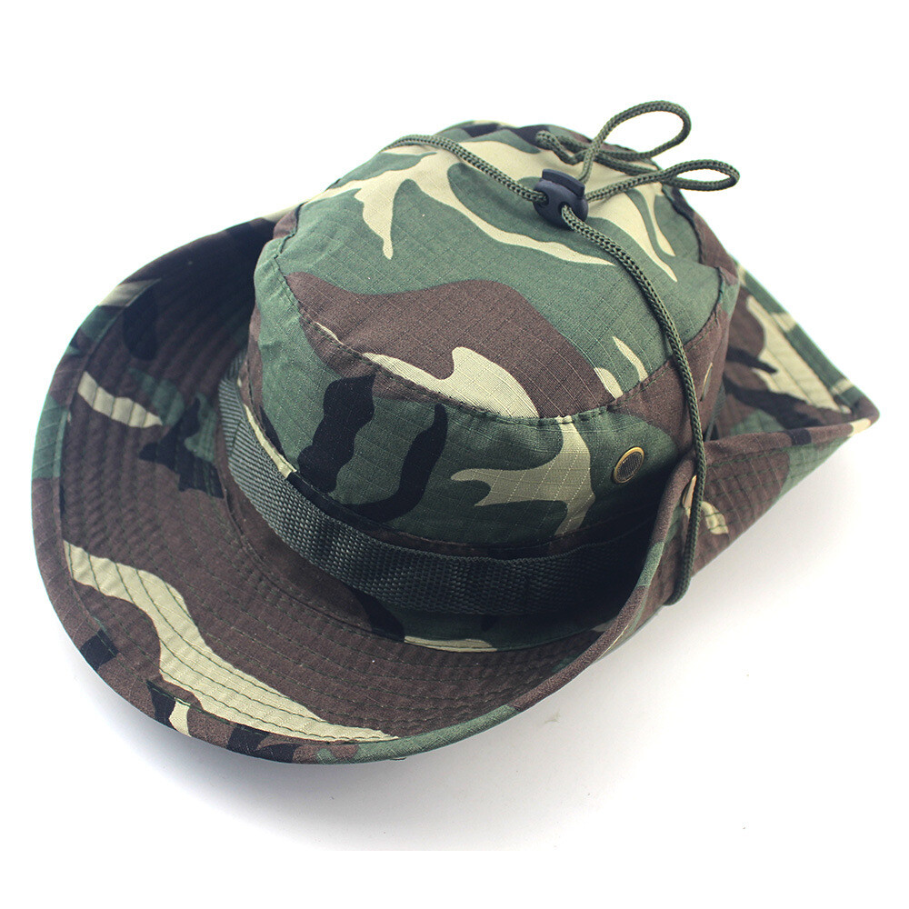 Unisex 100% Cotton Bucket Hat Fishing Camping Safari Boonie Sun Brim Summer Cap