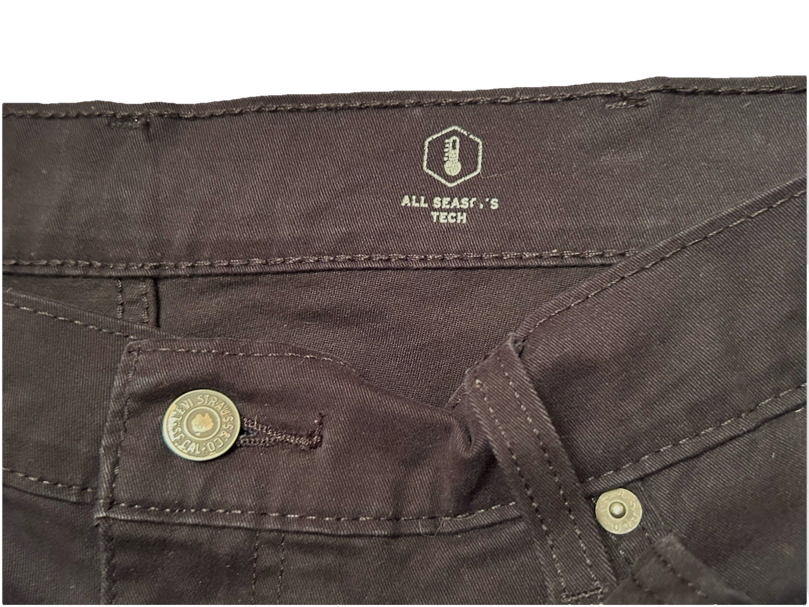 LEVI’S STRAUSS Men’s 40×32 All Seasons Tech Black Straight Classic 5Pocket Jeans