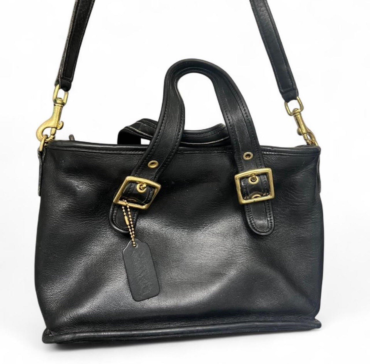 Vintage Coach Legacy Black Leather Satchel 9063