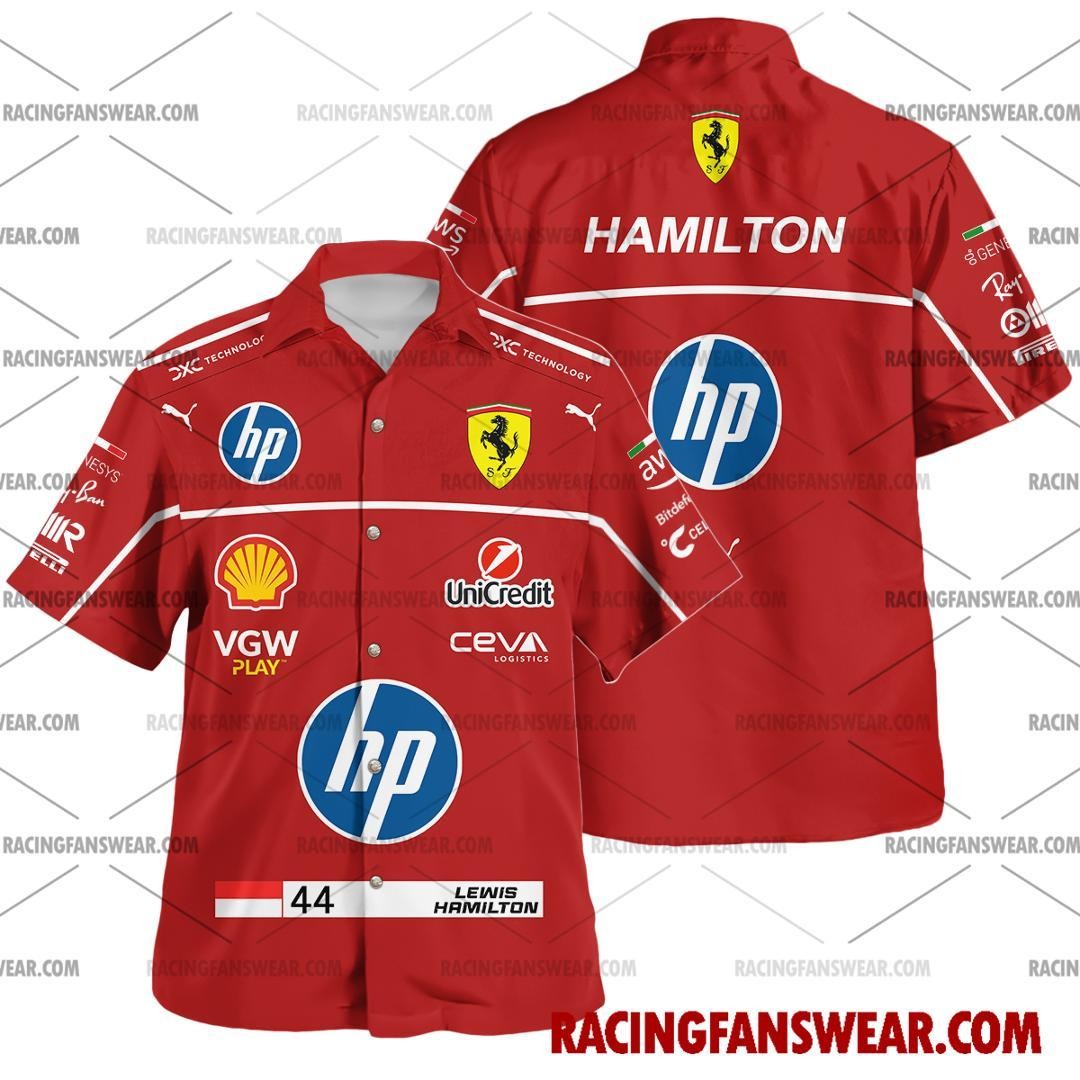 Lewis Hamilton Formula One Racing 2025 Hawaiian Shi