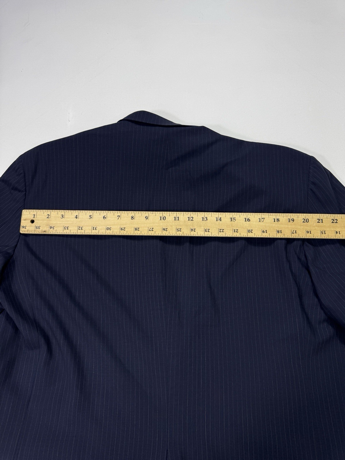 Brooks Brothers Madison BrooksCool Full Canvas Navy Pin Stripe Suit 48L 40×28