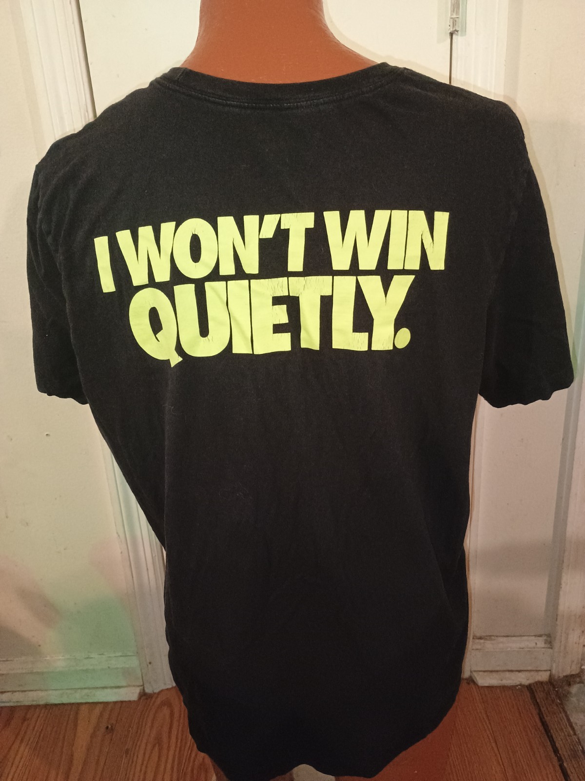Nike I Won’t Win Quietly Men’s XL Black Short Sleeve T-Shirt.
