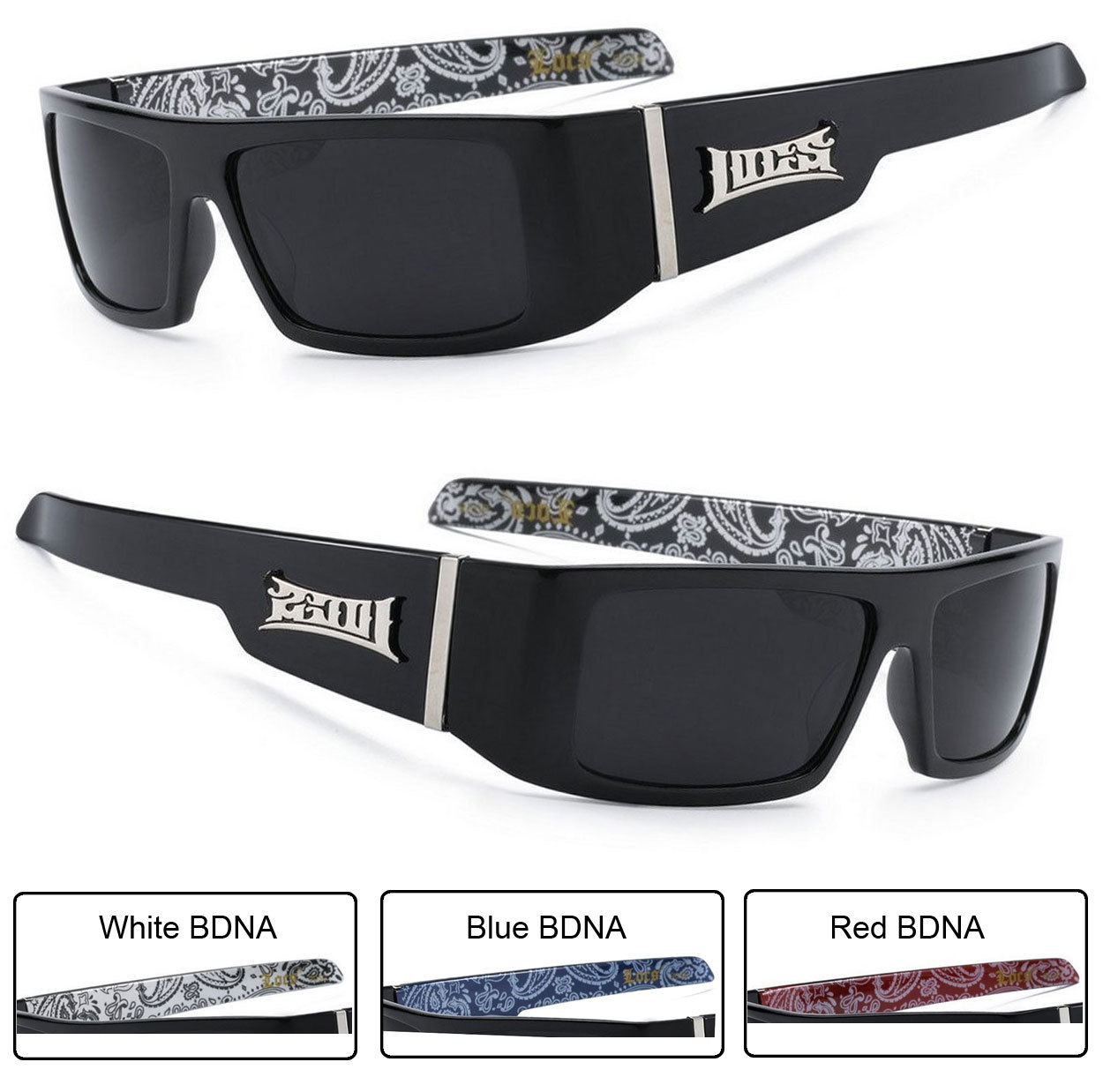 1 or 3 Pair(s) Mens OG Locs Authentic Flat Top Gangster Cholo Sunglasses LC33