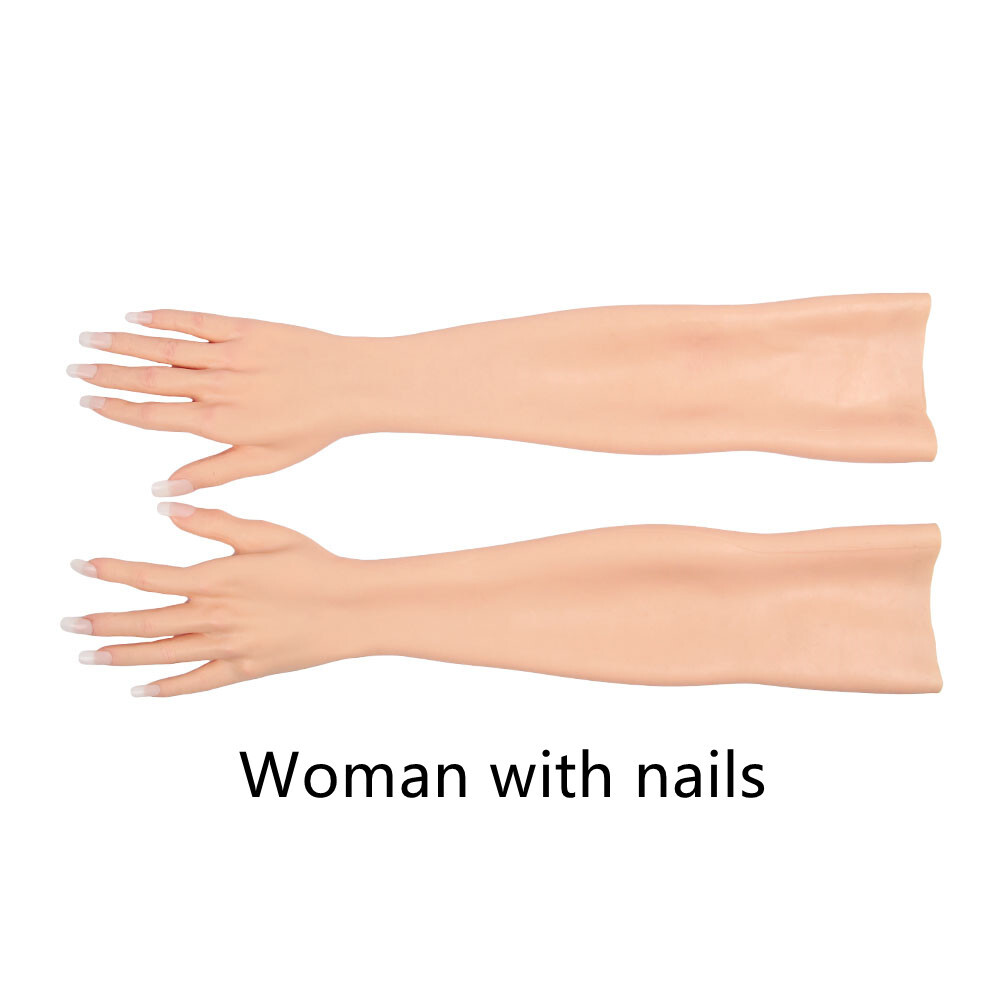 Realistic Silicone Glove Hand Skin Cover Scars Hand Sleeve Cosplay Crossdresser