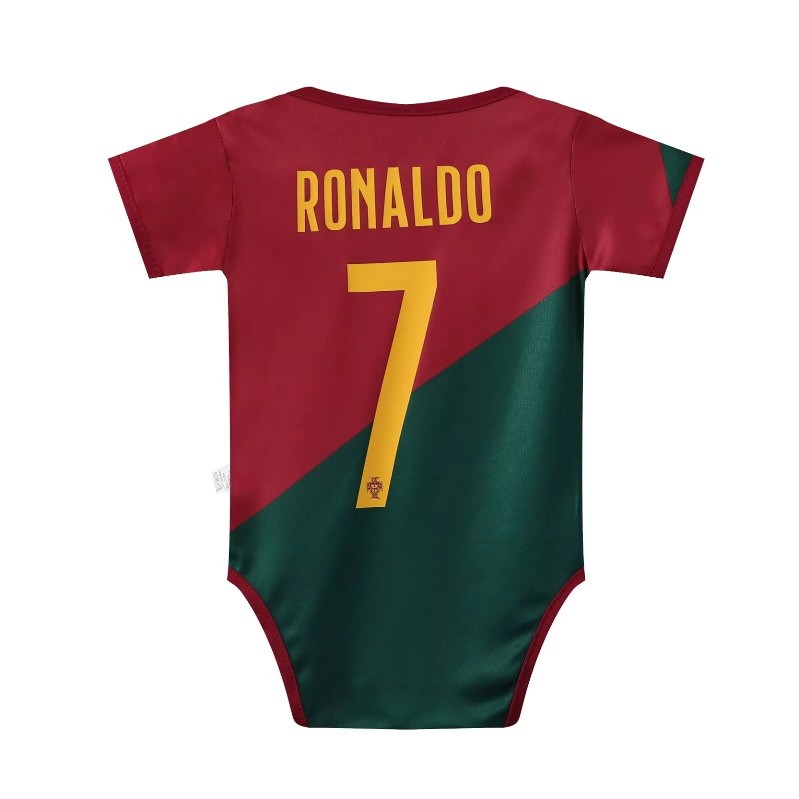 National Portugal Soccer Home Infant Baby Bodysuit #7 Ronaldo-Size-0-9 Months