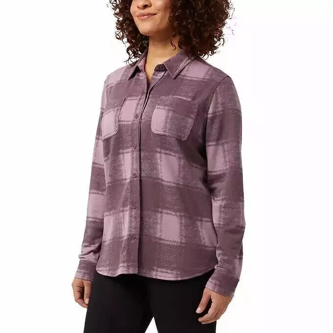 32 Degrees Ladies’ Cozy Knit Button-Up Shirt VARIATION