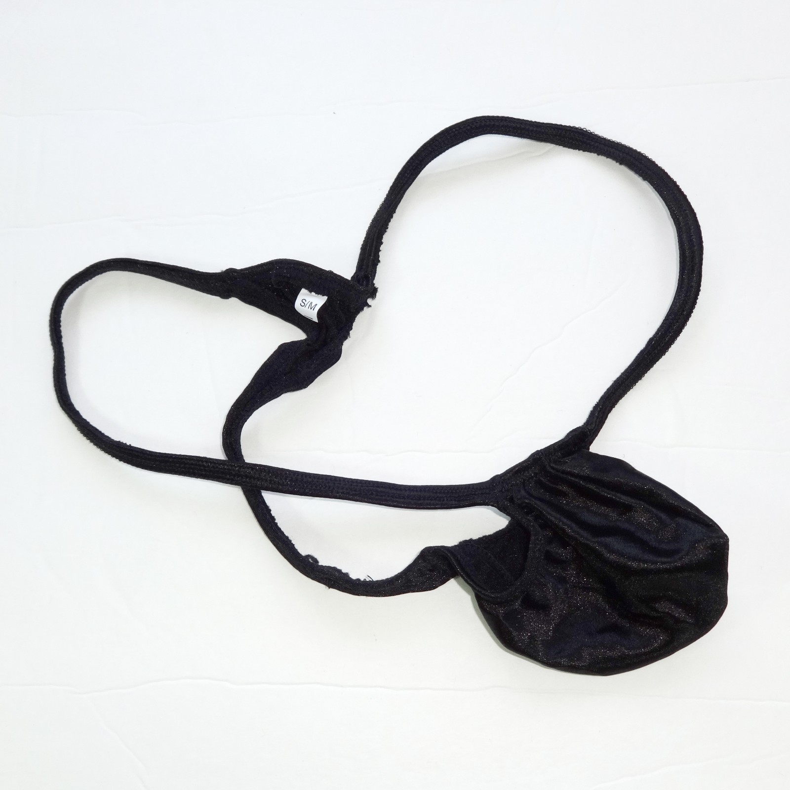 K403Y K403 Mens Grape Smugglers String Thong Contoured Pouch Shiny Satin Knit