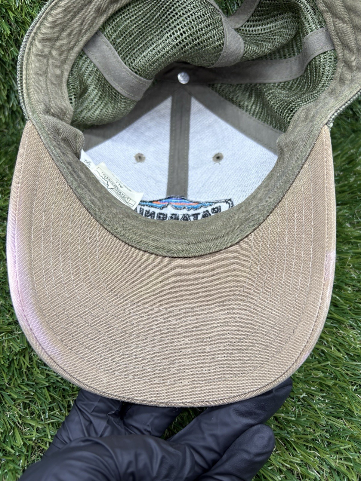 Patagonia Lo Pro Trucker Hat Logo Mesh Cap Seafoam Green and Blue Snapback